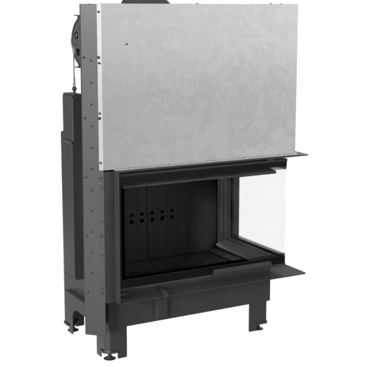 Insert cheminée MBO 15  BS vitre à droite ouverture relevable black