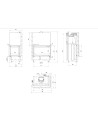 Insert cheminée MBO 15  BS vitre à droite ouverture relevable black