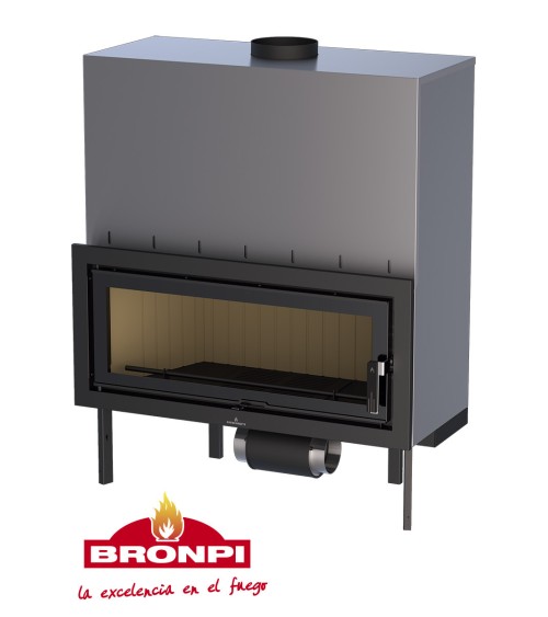 Insert cheminée à bois LONDRES-T-VISION avec TURBINE- 21kw