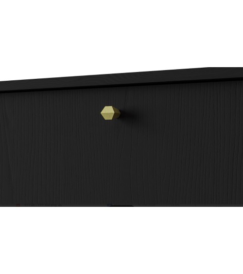 Buffet TOKYO graphite 100 cm 2 portes + 1 niche + 2 tiroirs