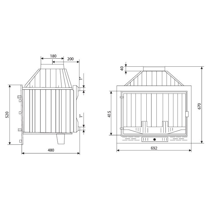 Insert cheminée FG20