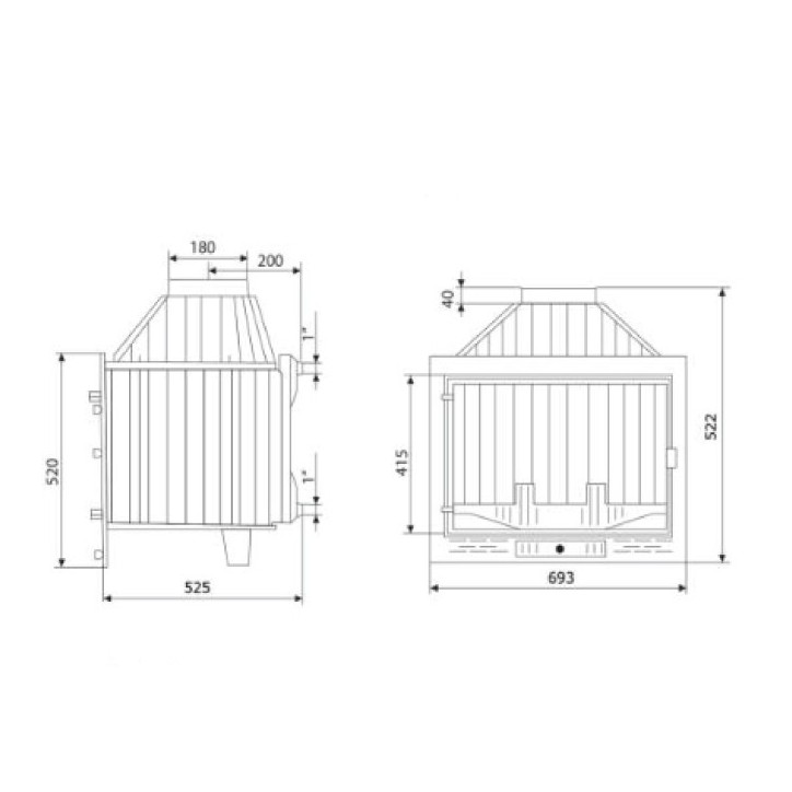 Insert Cheminée FG20 WATER CLAPET