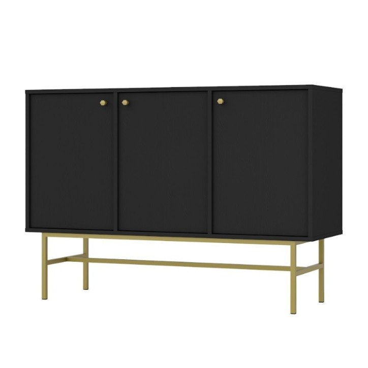 Buffet TOKYO graphite 125 cm 3 portes