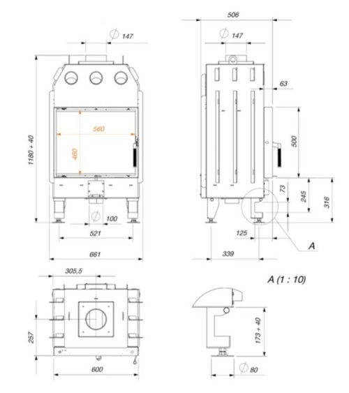 Insert Cheminée - Boulogne 14,5kW