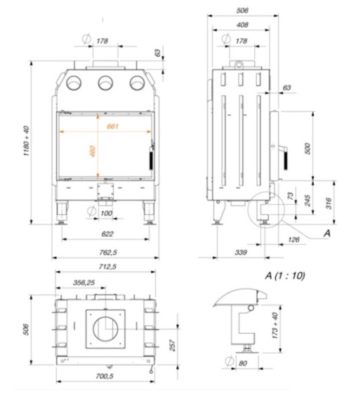 Insert Cheminée - Nanterre 15,1kW