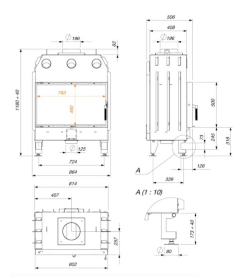 Insert Cheminée - Courbevoie 17kW