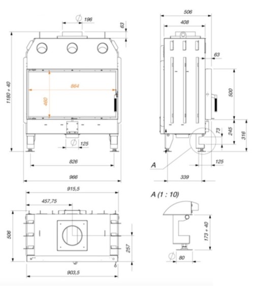Insert Cheminée - Colombes 19Kw
