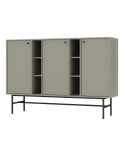 Buffet TOKYO Vert eucalyptus 160 cm 3 portes + 2 niches