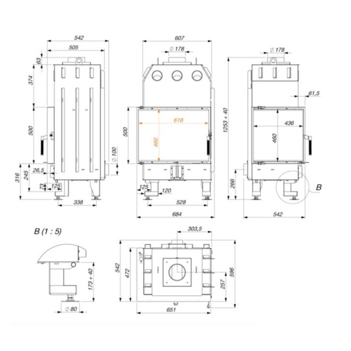 Insert Cheminée - Levallois 14,5kW