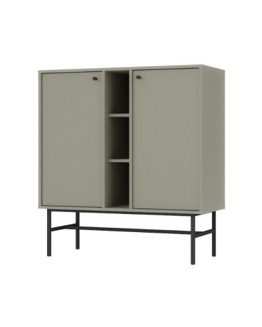 Buffet TOKYO Vert eucalyptus 100 cm 2 portes + 1 niche