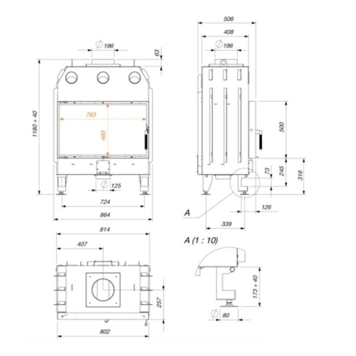 Insert Cheminée - Suresnes 17kW