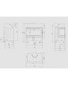 Inserts cheminée Romane ILDNORD MALMO Gauche 11kW