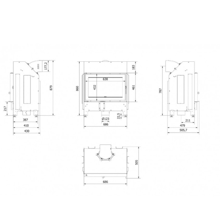 Inserts cheminée Sacha ILDNORD MALMO Gauche 10,5kW avec fermeture automatique Inserts cheminée Sacha ILDNORD MALMO Gauche 10,5kW avec fermeture automatique