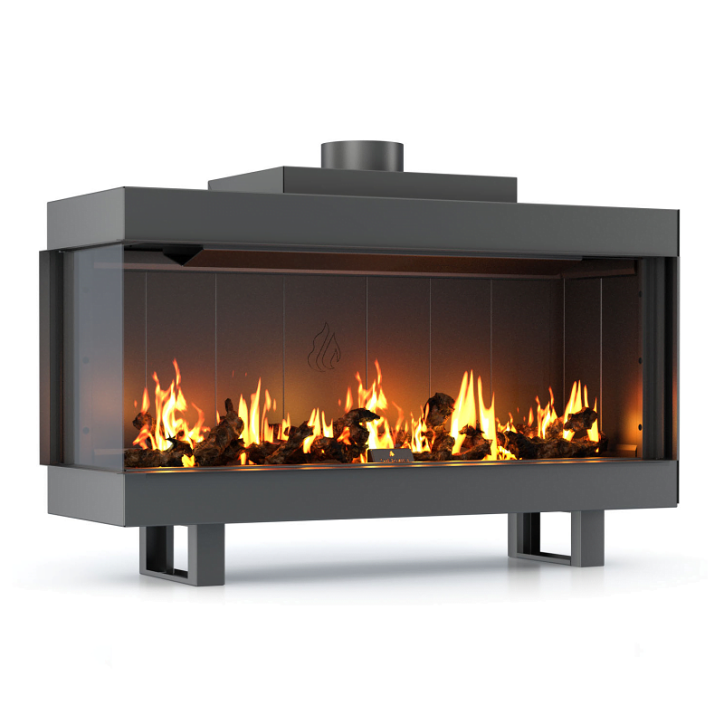 Insert cheminée GAS CORNER 150cm