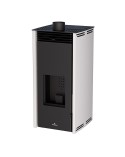 Poêle à pellet - SANS ELECTRICITE - FREE 6 kW couleur  blanc