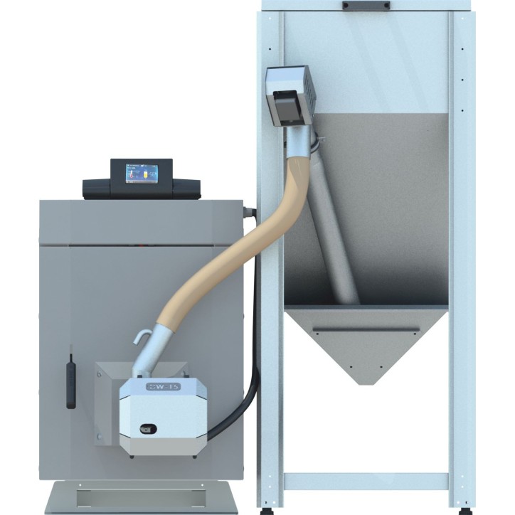 Chaudière à pellets mini 15 kW avec réservoir à pellets Chaudière à pellets mini 15 kW avec réservoir à pellets