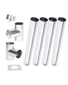 Kit conduit cheminée simple paroi de 4 m Ø 100/120/130/150/160/180/200 mm