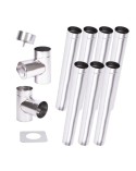 Kit conduit cheminée simple paroi de 7 m Ø 100/120/130/150/160/180/200 mm