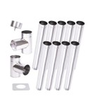 Kit conduit cheminée simple paroi de 9 m Ø 100/120/130/150/160/180/200 mm