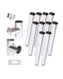 Kit conduit cheminée simple paroi de 10 m Ø 100/120/130/150/160/180/200 mm