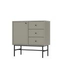 Buffet TOKYO Vert eucalyptius 80 cm 1 porte + 3 tiroirs