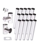 Kit conduit cheminée simple paroi de 15 m Ø 100/120/130/150/160/180/200 mm