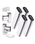 Kit conduit cheminée simple paroi ovale de 4 m Ø 120x185 mm