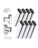 Kit conduit cheminée simple paroi ovale de 8 m Ø 120x185 mm
