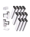 Kit conduit cheminée simple paroi ovale de 11 m Ø 120x185 mm