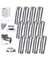 Kit conduit isolé 12m double paroi Ø 100/120/130/150/160/180/200 mm