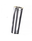 TUBE DROIT 1 ML ISOLE DOUBLE PAROI INOX EP. 1MM Ø 100/120/130/150/160/180/200 mm