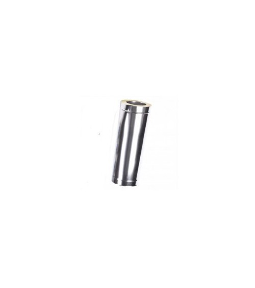 TUBE DROIT ISOLE DOUBLE PAROI INOX EP. 0.6MM Ø 100/120/130/150/160/180/200 mm