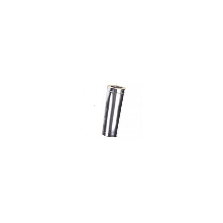 TUBE DROIT ISOLE DOUBLE PAROI INOX EP. 0.6MM Ø 100/120/130/150/160/180/200 mm