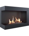 Cheminée bio-éthanol delta d'angle gauche 70 cm