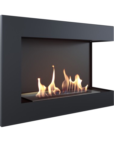 Cheminée bio-éthanol delta d'angle droit 70 cm