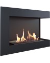 Cheminée bio-éthanol delta d'angle droit 70 cm