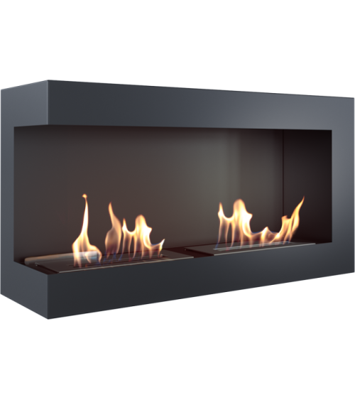 Cheminée bio-éthanol delta d'angle gauche 90 cm