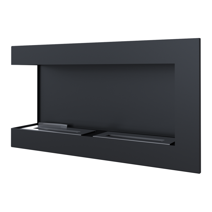 Cheminée bio-éthanol delta d'angle gauche 90 cm