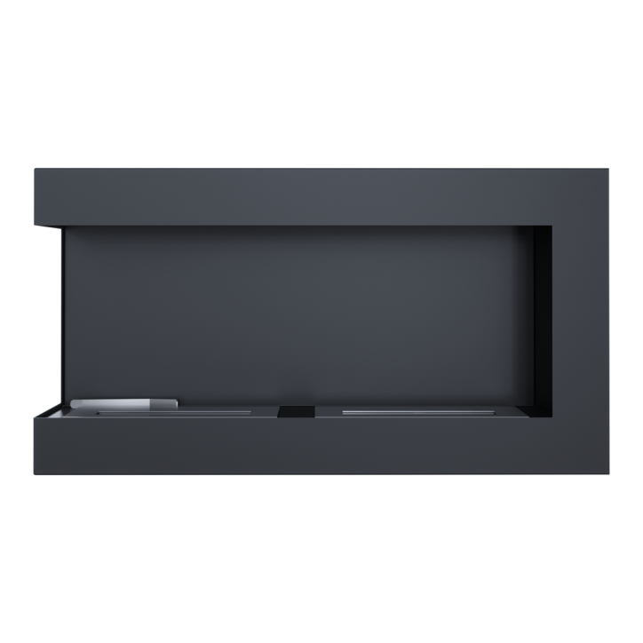 Cheminée bio-éthanol delta d'angle gauche 90 cm