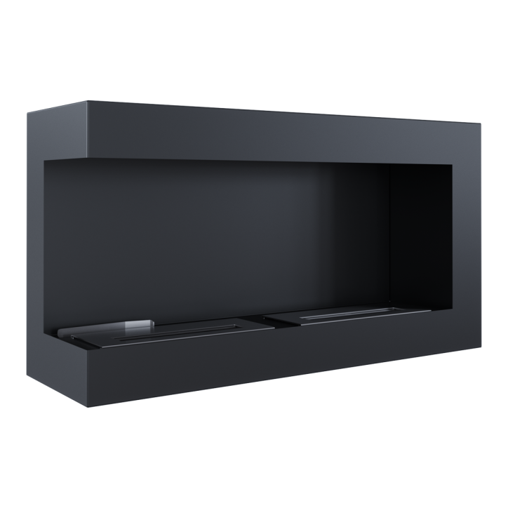 Cheminée bio-éthanol delta d'angle gauche 90 cm