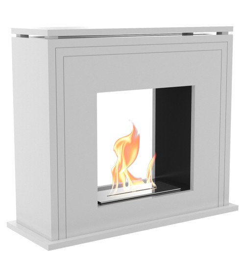 Cheminée bio-éthanol JUNE BLANC 80 cm
