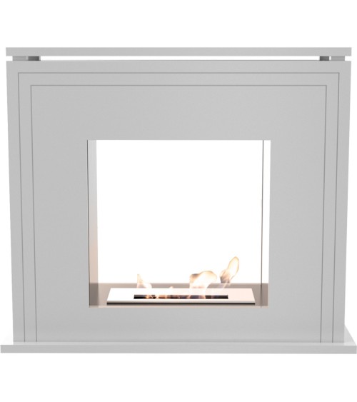 Cheminée bio-éthanol JUNE BLANC  80 cm