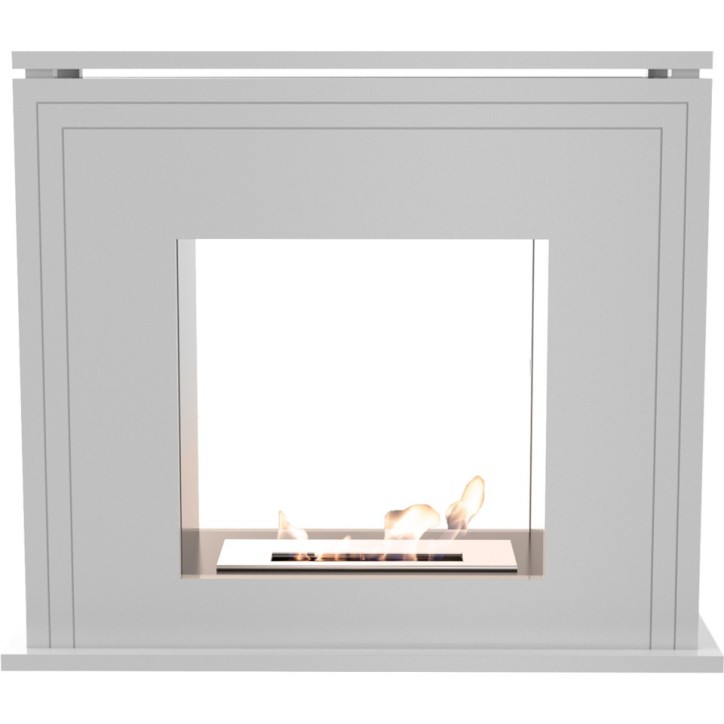 Cheminée bio-éthanol JUNE BLANC  80 cm