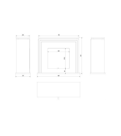 Cheminée bio-éthanol JUNE BLANC  80 cm