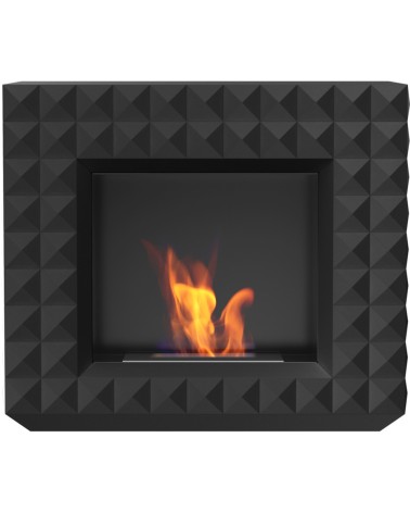 Cheminée bio-éthanol EGZUL noir 114 cm