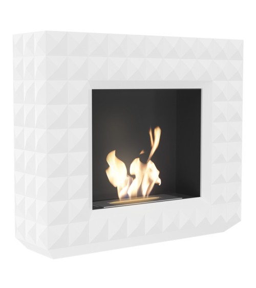 Cheminée bio-éthanol EGZUL  blanc 114 cm
