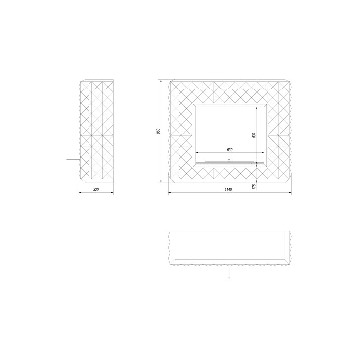 Cheminée bio-éthanol EGZUL  blanc 114 cm