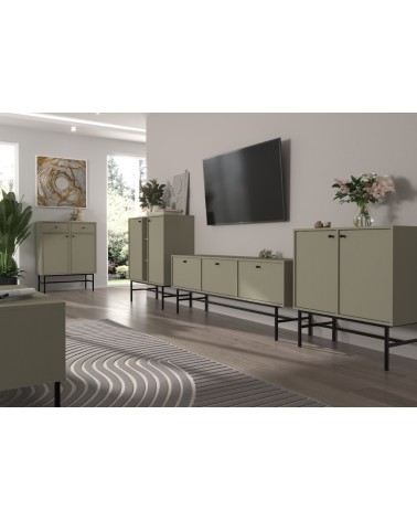 Buffet TOKYO Vert eucalyptus 80 cm 2 portes