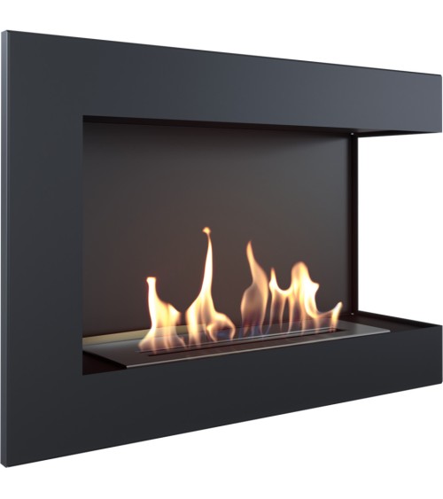 Cheminée bio-éthanol DELTA d'angle droit 60 cm