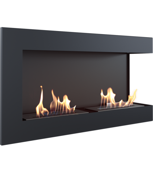 Cheminée bio-éthanol delta d'angle droit 90 cm
